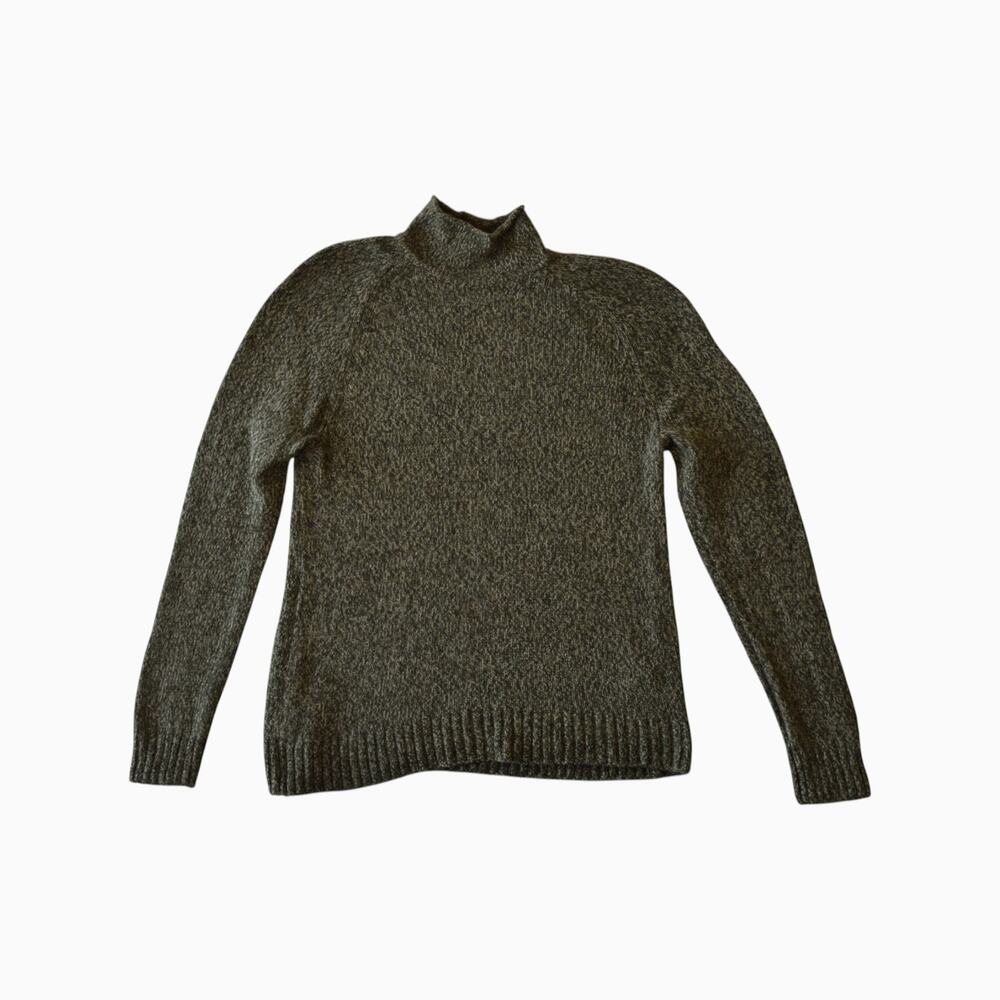 Abercrombie & Fitch Olive Green Merino Wool Blend Mock Neck Sweater Medium